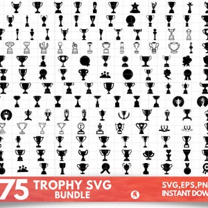 Trophy SVG Bundle, Trophy PNG Bundle, Trophy Clipart, Trophy SVG Cut Files for Cricut, Medals svg, Podium svg, Badge svg, Trophy Cup Svg.