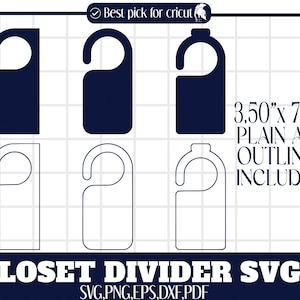 Modèle de diviseur de placard SVG , Organisateur de placard de bébé Vierge Vêtements de chambre de chambre Cintre en bois Modifiable IMPRIMABLE PNG DXF Silhouette Studio3 Cricut