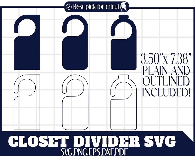 Closet Divider Template SVG Baby Closet Organizer Blank Etsy