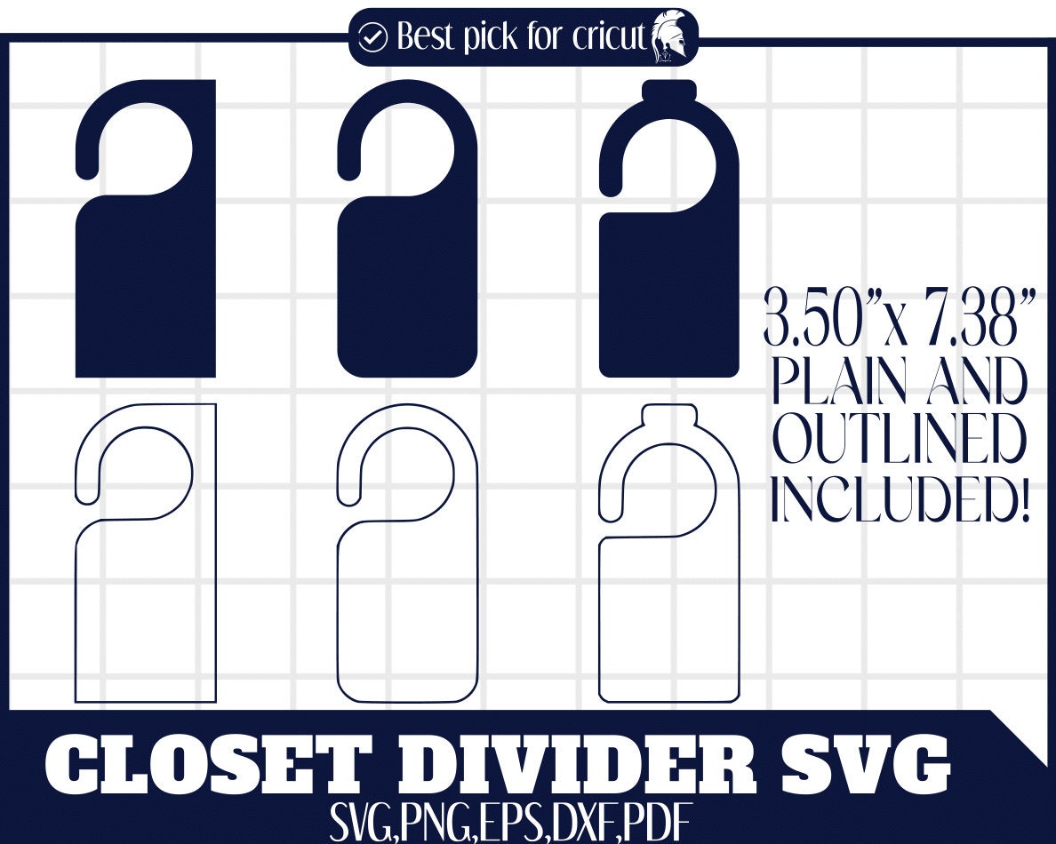 Closet Divider Template SVG , Baby Closet Organizer Blank Nursery Clothes Wooden Hanger Editable Printable PNG DXF Silhouette Studio3 Cricut - Etsy for Free Printable Closet Divider Template