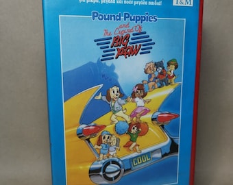 Vintage Videotape VHS With Greek Subs 'Pound Puppies And The Legend of Big Paw'