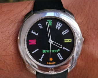 Time of the World Benetton 1991 Wrist Watch by Bulova