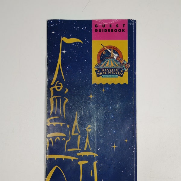 Vintage Disneyland Paris Guest Guidebook Space Mountain Compliments of IBM 1995