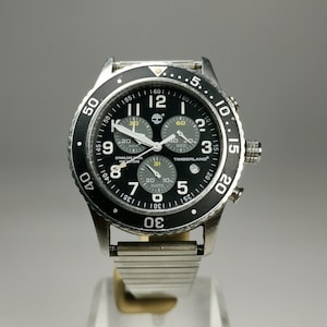 Timberland Steel 100m Analog Divers Wrist Watch 110026 For Parts Or Repair