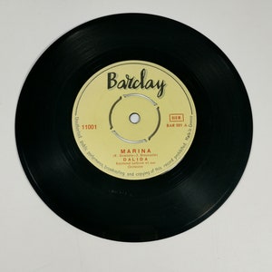 Dalida Greek 7&#39; Vinyl Record 45 rpm Barclay 11001 Marina /Aie! Mon Coeur