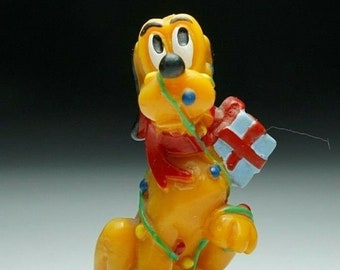 Pluto DISNEY Figur Vintage Christmas von Bullyland Made in Germany, Disney Kollektion, Figurensammler, Weihnachtsgeschenk