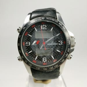F1 Uhr-Jacques Lemans Formel 1 Armbanduhr-F5009 Uhr Edelstahl 10 ATM (funktioniert nicht für Teile oder Reparaturen)