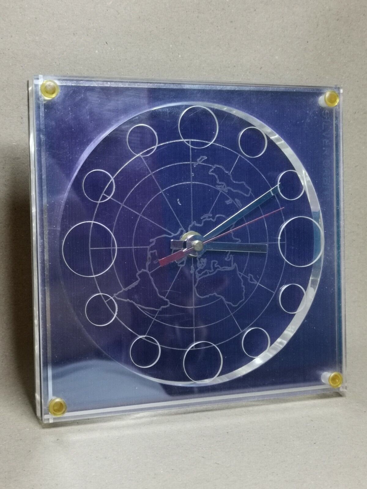 モ*ー様 【O-1656】SILVER ORBIT Marion-Kay 時計 Marion Kay Silver Orbit Numismatic Clock Model No.14 Vintage