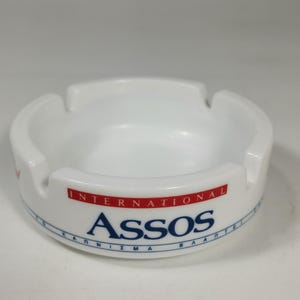 Vintage Advertising Ashtray-Tobacco Tobacciano Collectible Assos International Cigarette Ashtray-Porcelain Ashtray
