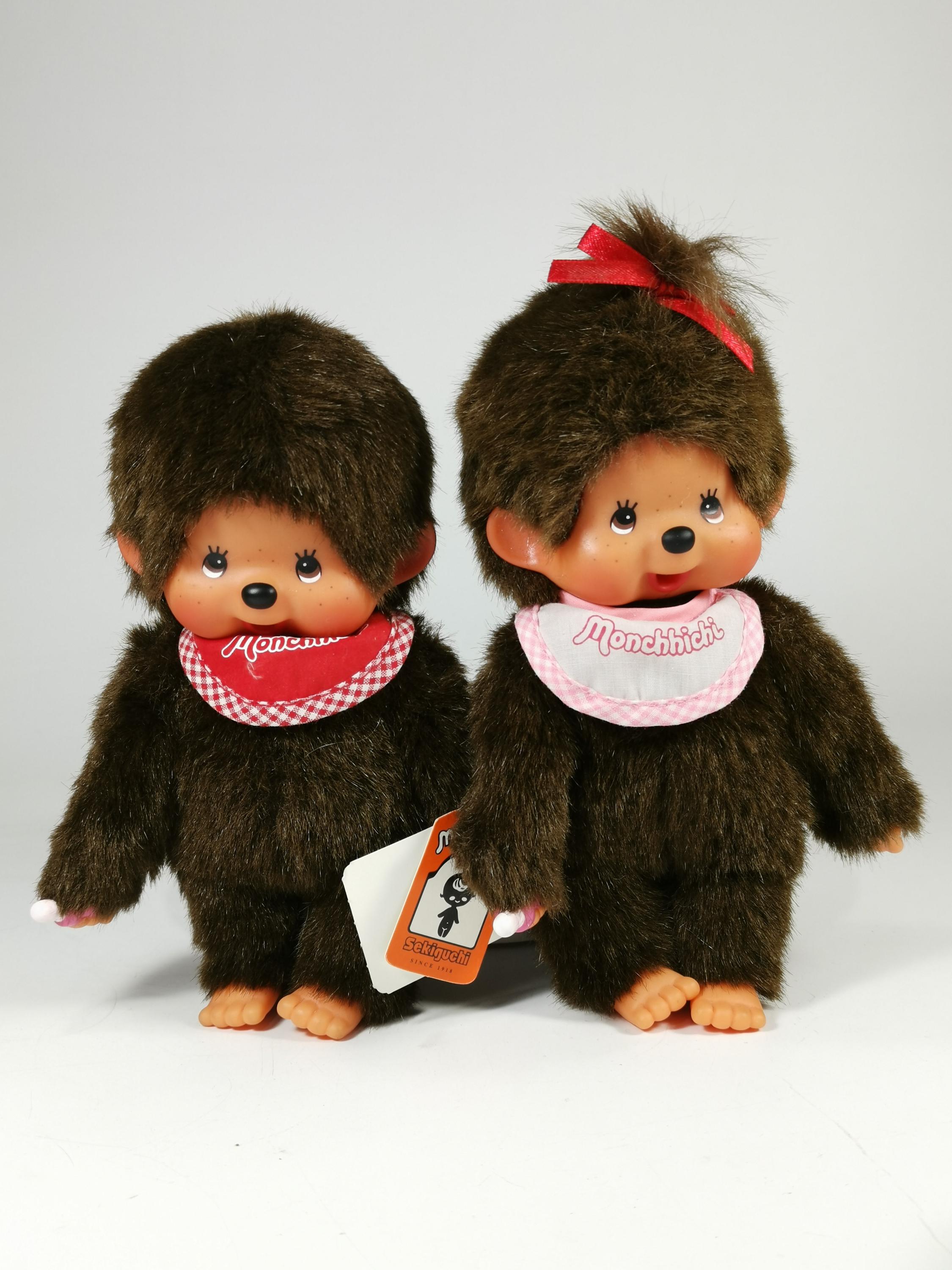 Monchhichi Boy & Girl Plush Doll Pair – Sekiguchi Japan