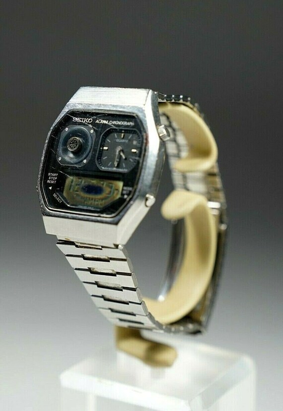 Vintage Seiko Alarm Chronograph H239502A Wrist Watch Etsy