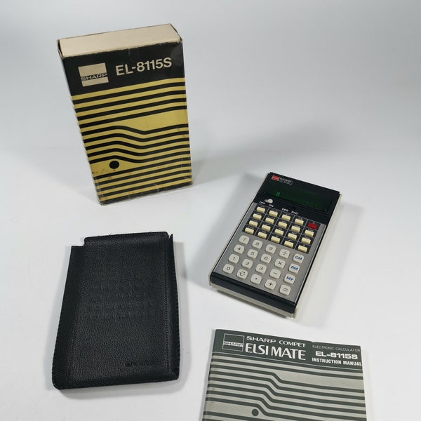 Sharp EL-8115S Vintage Portable Calculator Made in Japan