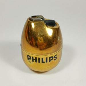 Philips Plastic Desk Lighter 70s Vintage Advertising desk decoration 70s office decoration