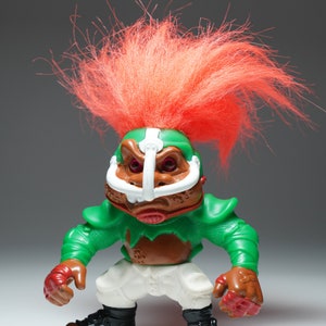Fußballspieler Babie Troll Hasbro Trolle Vintage Boy Spielzeug Vintage 1992 Hasbro Cap´n Troll 6 inch Battle Troll