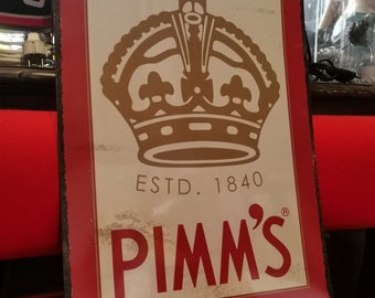 Pimm&#39;s Liqueur Metal Sign Store Display Bar Garage Manscave 43 x 30 cm