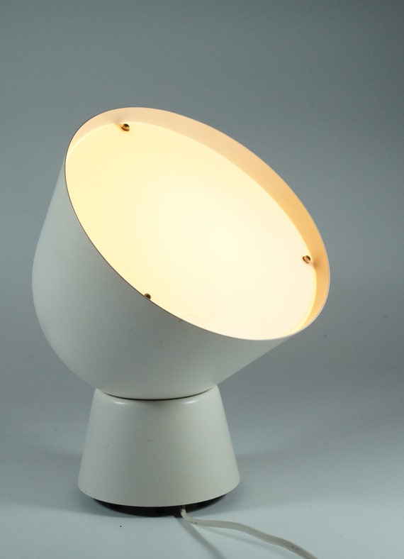 IKEA Designer White Round Metalic Table Lamp Wall Lamp Ola | Etsy