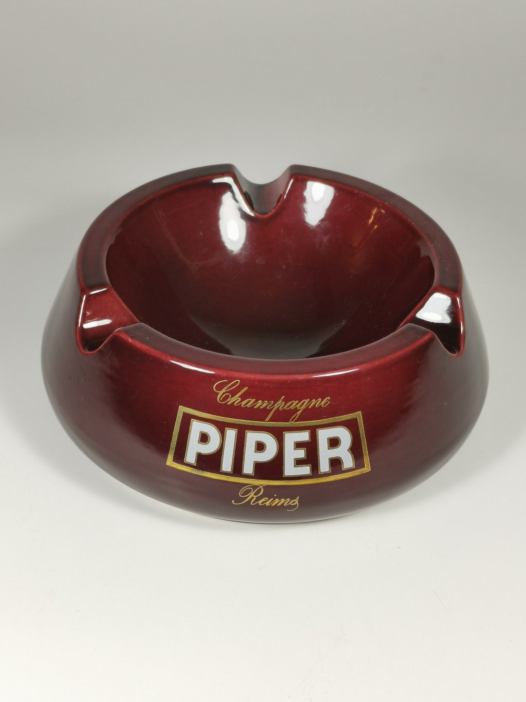 Piper Code Rouge Champagne Piper Reims Advertising Ashtray Vintage Porcelain by Rouge ...