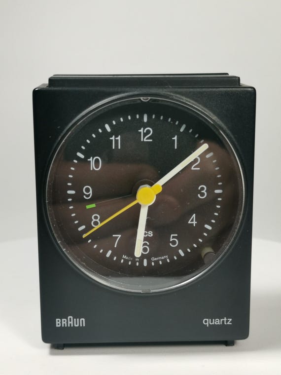 【特別送料無料！】 Braun Quartz Minimalist Germany–black in Clock–made Alarm 快適グッズ・旅行小物