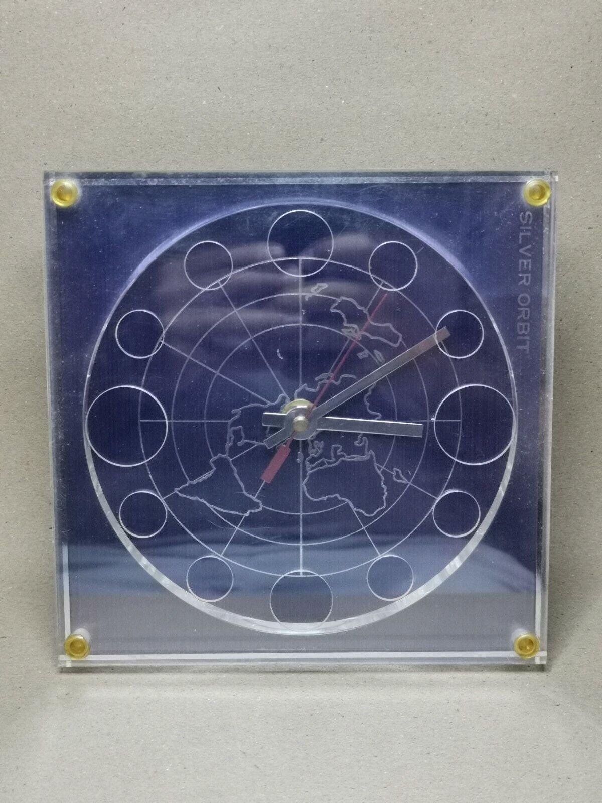 Marion Kay Silver Orbit Numismatic Clock Model No.14 Vintage