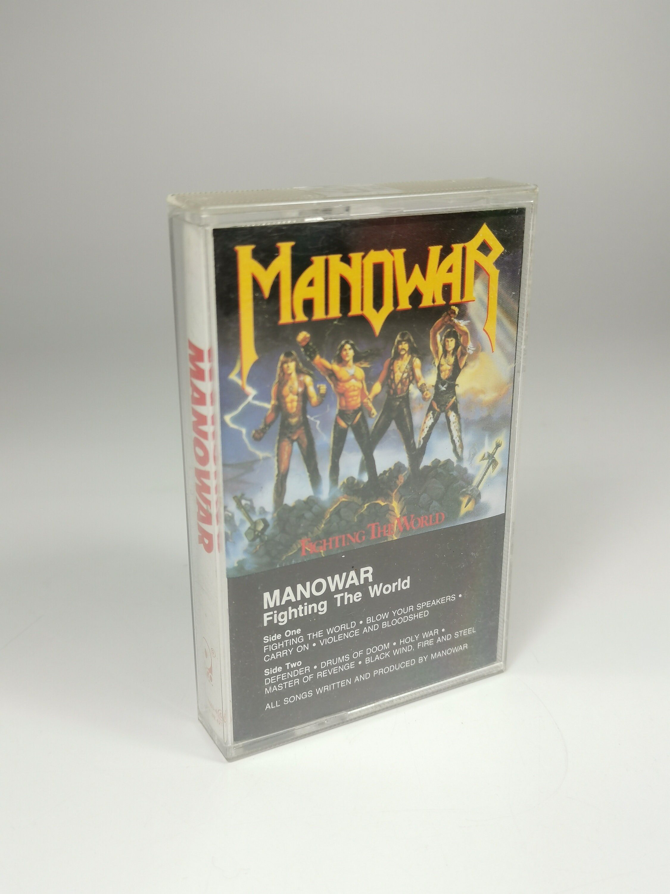 Manowar Fighting the World Cassette ATCO RECORDS 1987 Vintage - Etsy