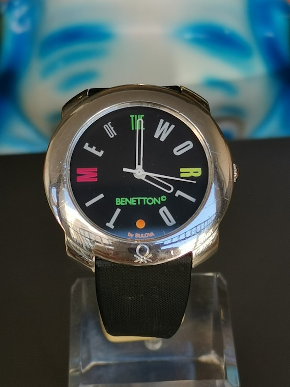 Time of the World Benetton 1991 Wrist Watch by Bulova - Etsy Time of the World Benetton 1991 Wrist Watch by Bulova - Etsy