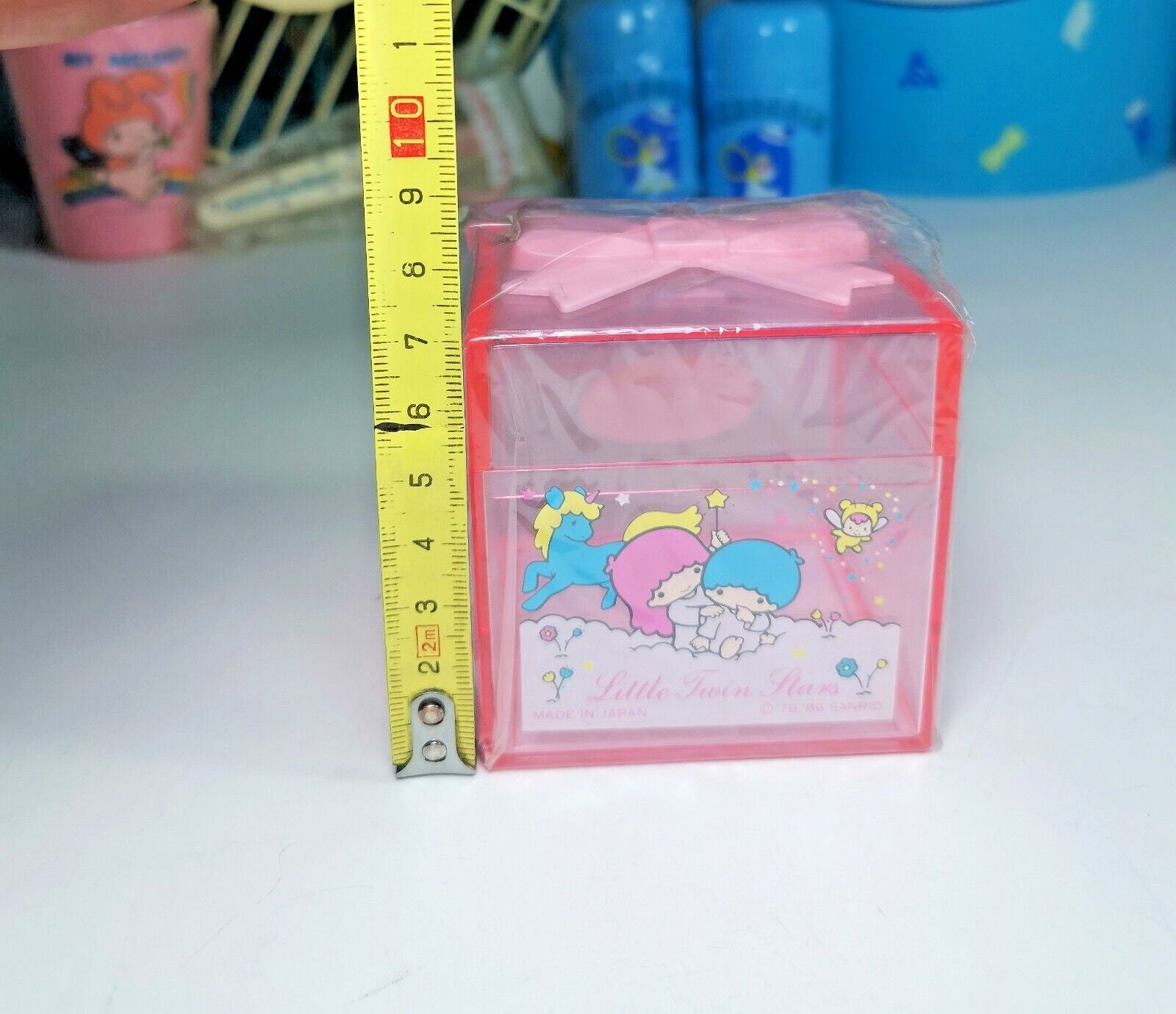 Sanrio Kiki Lala Little Twin Stars Vintage Pink Clear Trinket Box