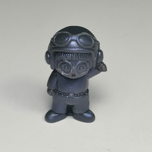 Vintage Metallic Purple Dr Slump Arale Figures Arale in Pilot Outfit