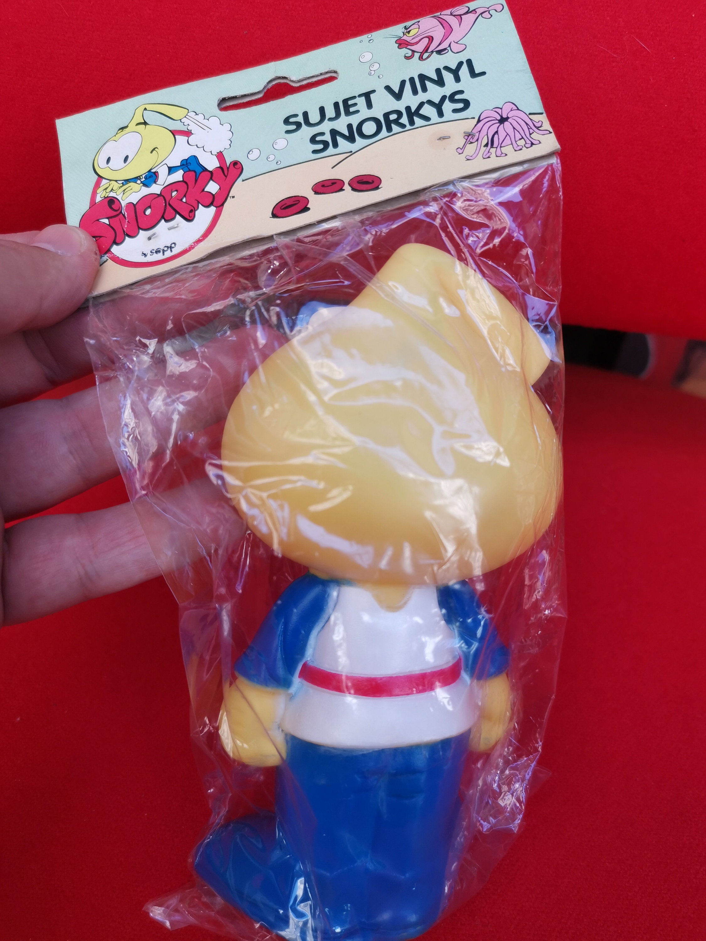 Snorks Snorkel Allstar Vintage Vinyl Squeak Toy by Sepp 1986