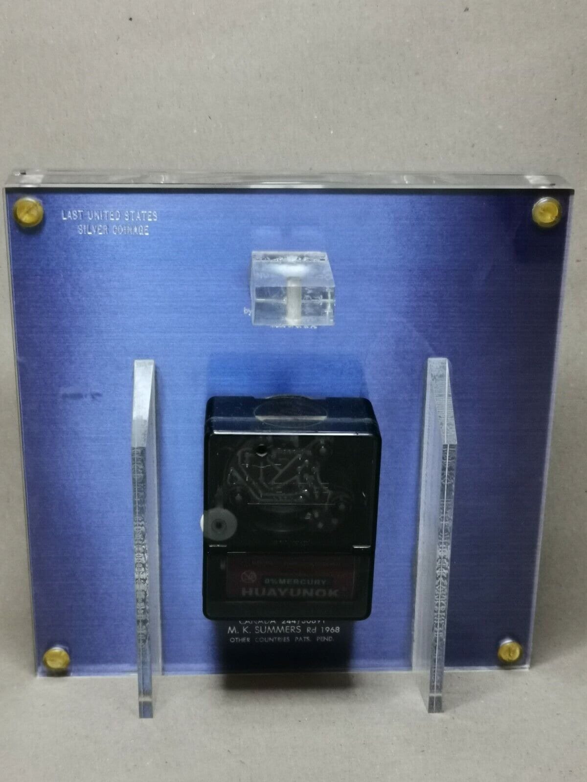 Marion Kay Silver Orbit Numismatic Clock Model No.14 Vintage