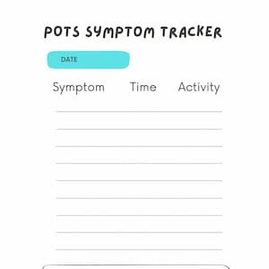 Postural Orthostatic Tachycardia Symptom Tracker | POTS Symptom Tracker