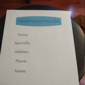 Healthcare Provider Information Sheet | Medical Provider Information Sheet