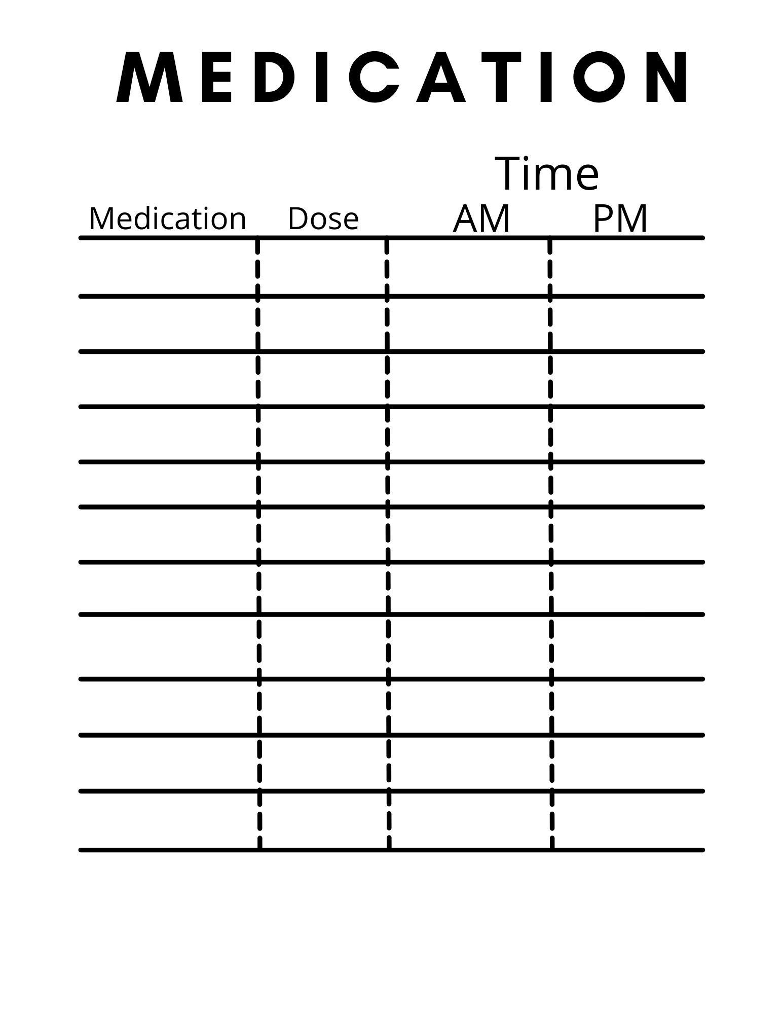 Medication Tracker Medication List Etsy