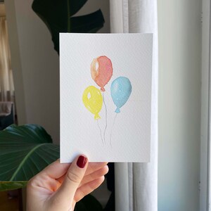 Geburtstagskarte Handgemacht ORIGINAL Aquarell