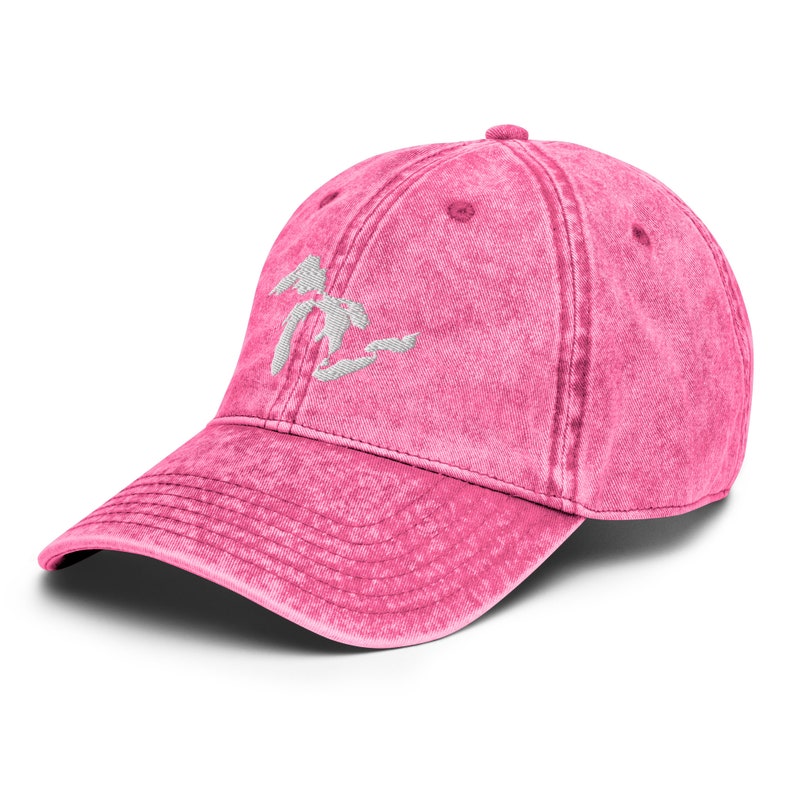 Just the Lakes - Great Lakes Vintage Cotton Twill Cap/ Great Lakes Distressed Hat/ Great Lakes Vintage Hat/ Michigan Hat, Embroidered
