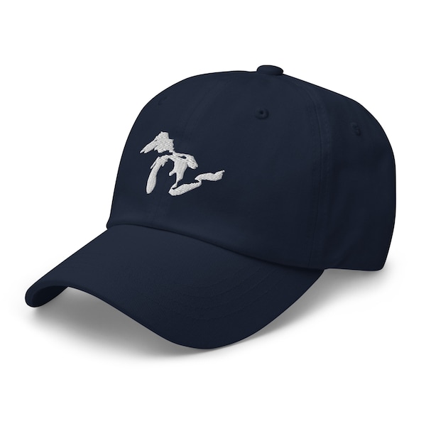 Just the Lakes Dad Hat Official Great Lakes Hat Lake Michigan Hat Great Lake Cap - Lake Life, Lake Superior, Lake Huron, Lake Erie Hat