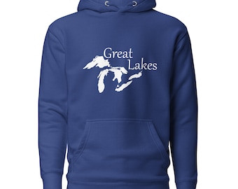 Official Great Lakes Hoodie - Classic Lakes Logo, Great Lakes Sweatshirt, Lake Michigan Sweatshirt, Lake Erie Sweatshirt, Great Lakes State