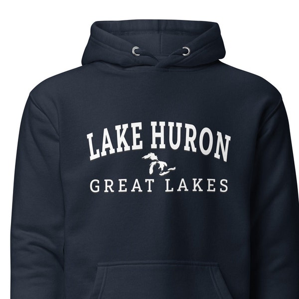 Lake Huron Hoodie Grote Meren Sweatshirt Huron Grote Meren Hoodie Lake Huron T-shirt Unisex Hoodie