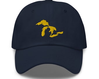 Alleen de Lakes Michigan Dad Hat Universiteit van Michigan Hat Great Lakes Cap