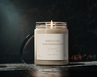 Bougie de soja parfumée Smells Like Tom Hiddleston, 9 oz