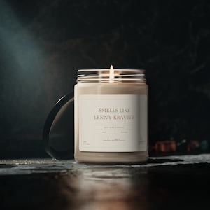 Smells Like Lenny Kravitz Scented Soy Candle, 9oz