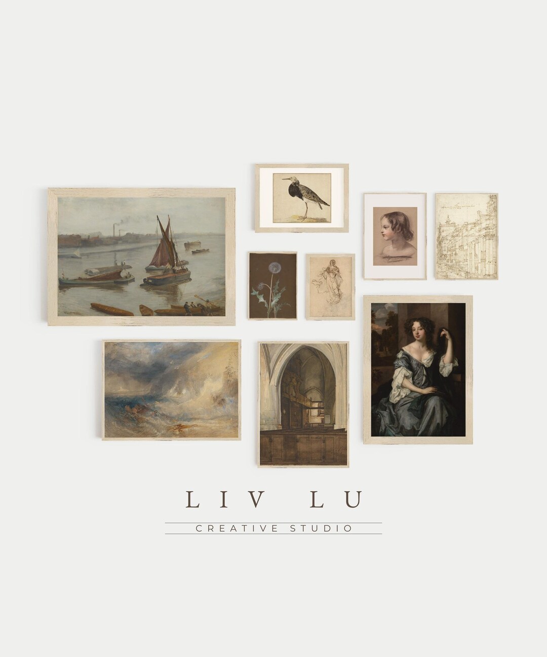 Vintage Collection No.7 Gallery Wall Art Set of 9 | Dark Academia ...