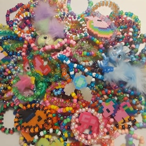 25 Lot Kandi Singles Armbänder