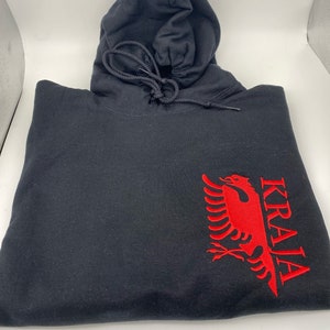PERSONALIZED Embroidered Albanian Eagle Hoodie