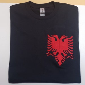 Albanian Eagle Embroidered T-shirt