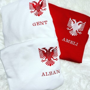 PERSONALIZED Embroidered Albanian Eagle Hoodie