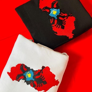 Albanian and Kosovo flag