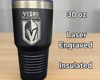 Vaso grabado con láser de Los Vegas Knights