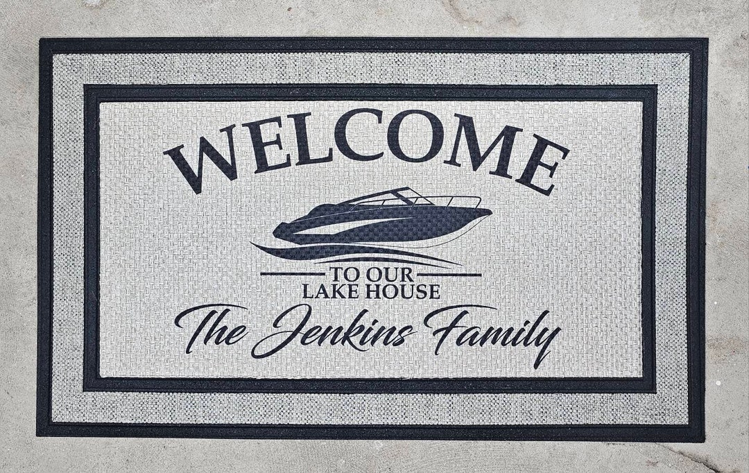 to the Lake House Door Mat Heavy Duty No Peeling or Etsy