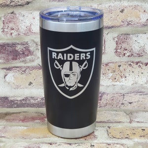 Las Vegas Raiders Black 20oz. Personalized Dad Stainless Steel Tumbler