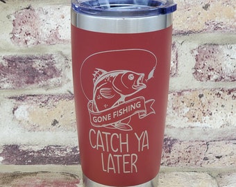 Vaso térmico de pesca divertido grabado con láser
